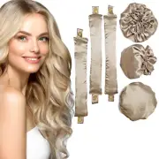 3Sets/6PCS Satin Heatless Hair Rollers for Overnight Curls, Soft Headband Rod...