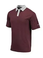 COLUMBIA MEN'S OMNI- WICK RANGE POLO (MEDIUM, DEEP MAROON)