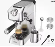 MR Espresso Machine, 20 Bar Stainless Steel Espresso Maker Coffee Machine