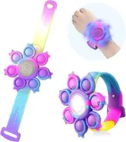Pop Fidget Spinner Bracelet Toys,Silicone Pop Bubble Bracelet,Stress Relief Sensory Toys for Boys Girls