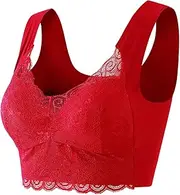 [Generic] Full Support Sports Bras for Women Lace Bra Plus Size Bra Women Underwear Bralette Crop Top Sexy Female Bra Large Top Female Push Up Brassiere Laced Bra Bra Packs