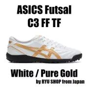 ASICS Futsal Shoes C3 FF TF 1113A056.100 White / Pure Gold