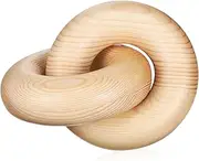 COHEALI Decorative Wood Ring Chain Knot Decor Versatile Home Decor Accessory for Shelf Table Bookshelf