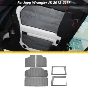 Hardtop Roof/Rear Window Insulation Kit for 2012-17 Jeep Wrangler JK 4-Door Gray
