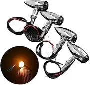 Motorbike Turn Indicator For Harley Touring Sportster Mini Bobber Chopper Universal Motorcycle Em Bullet Turn Signal Indicator Light Chrome Lamp