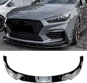 FINMOKAL Gloss Black Front Bumper Lip Splitter Spoiler Compatible with Hyundai I30N MK3 Hatchback 2017 2018-2019