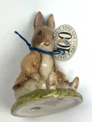 Beatrix Potter Benjamin Bunny Sat on a Bank Figure Royal Albert Vintage NEW