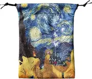 Tarot Card Pouch - 13x18cm Drawstring Dice Bag Holder, Deck Protective Case for Oracle Decks Most Standard Size Tarot and Playing Cards