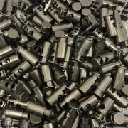 25pcs Spring Loaded Cylinder Toggle Stop Cord Locks End Black