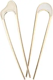 Healvian 2pcs U-shaped Hair Pins Metal Hair Sticks Vintage Hairstyle Chignon Pins French Hairpins
