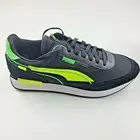 PUMA Future Rider Two Fold Mens Size 11 Running Shoes Black & Yellow Alert NEW