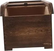 ABOOFAN Rice Storage Container Reusable Wood Food Bucket for Pantry Airtight Cereal Bin for Rice Flour and Grains Capacity Simple Design for Kitchen Organization