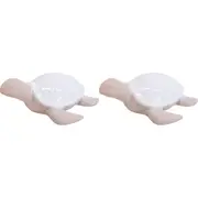 2x LVD Turtle Ceramic Figurine Home/Lounge Ornament Tabletop Decor 21cm Natural