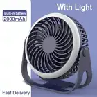 Mini Desk Fan with Built-in Battery Rechargeable USB Portable Fan Cool Camping