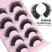 Fluffy Faux Mink Lashes Russian Strip Lashes Fake Eyelashes False Eyelashes