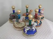 1997 Vintage Cookie Stamp 6 Piece Carousel Set by Brown Bag