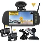 2 Digital Wireless Rear View Reverse Camera 7" Mirror Monitor for Truck Caravan