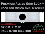 Melco Plastic Round Embroidery Hoop by Allied Grid-Lock 7 cm (2.8 inches)