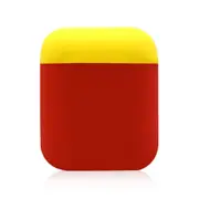 2 Pcs Split Wireless Bluetooth Earphone Two-Color Silicone Protective Box Anti-Lost Dropproof Storage Bag For Apple Airpods 1 / 2