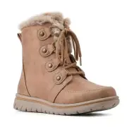 Cliffs Womens 10 M Wheat Brown Fabric Lined Lace Up Boots NIB ZI4