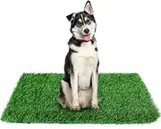 GLOBREEN 34" x 23" Fake Grass Pee Pad for Dogs Artificial Grass Puppy Potty Training Turf Pets Mat - Indoor Outdoor Use