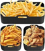 Silicone Air Fryer Liners -Rectangle Air Fryer Accessories,Oven Accessories Tray - Non-Stick Baking Trays | Food Grade Air Fryer | Rectangle Airfryer Baking Tray for Oven, Microwave, Air Fryer