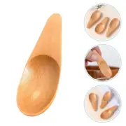 4pcs Mini Wooden Spoons Wooden Ice Cream Scoop Wood Spoon for Sugar Salt Tea