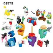 10sets DIY Game Minifigure Building Blocks Kit Space Dolls Among In Us Assemble