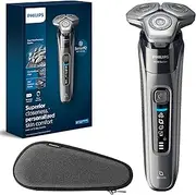[Philips] Rechargeable Wet/Dry Electric Shaver Series 9000 with SenseIQ and Comfort Glide Ring Technology, Battery Powered, Silver