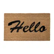 J.Elliot PVC 75cm Backed Coir Printed Hello Door Mat Outdoor/Floor Non Slip