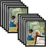 WenYa A4 Magnetic Picture Frame, Black Self Adhesive Magnetic Photo Frames, Waterproof Clear Magnetic A4 Paper Poster Frame Set for Ads, Notices, Certificates, Paintings (10 PCS)