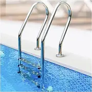 Swimming Pool Pedal Ladder,Heavy Duty Stainless Steel Step,2/3 Step Handrail,for Outdoor/Indoor Swimming Pools(Load Bearing 330ibs)(3 Step)