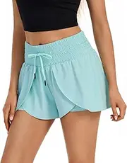 [Blaosn] Flowy Running Shorts for Women Gym Yoga Workout Athletic Tennis Golf High Waisted with Pockets Cute Clothes Summer