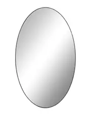 Peyton Lane Black Wood Oval Shaped Wall Mirror With Thin Minimalistic Frame