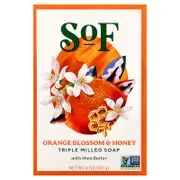 SoF, Triple Milled Bar Soap with Shea Butter, Orange Blossom & Honey, 6 oz (170 g)