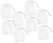 Baluue Facial Cleansing Network Exfoliating Soap Net Pouch 8pcs Soap Net Bulk Face Cleanser Safe Material