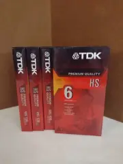 TDK HS 6 Hour VHS Tapes T-120HS Premium Quality Blank VHS VCR Tapes New 4 Pack