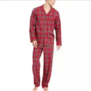 Family Pj's Men's Brinkley Plaid Matching Pajama Set Small Red Loungewear