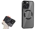 Magnetic Magsafe Case Shockproof Case Cover For iPhone 15 Series-Black