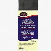 Black WideFold Bias Tape - 3 Yards of Extra Wide Double Fold
