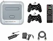 Super Console X Pro Retro Game Console DVD Game 50+ Emulators Built in 30,000 Games, Video Game Player with Dual 2.4G Wireless Controllers Game Consoles for 4K TV Open Linux System with 64G TF Card