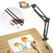 Overhead Phone Mount, Articulating Arm Cell Phone Holder with USB LED Light,