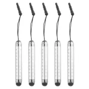 5pcs Stylus Pen for Touch Screens Rhinestone Capacitive Pens, White