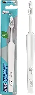 TePe Gentle Care Toothbrush, Extra Soft, Light Green, 1pc, post surgical toothbrush after oral surgery, super soft toothbrush for sensitive teeth
