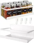 Magnetic Spice Rack for Refrigerator, 2 Pack Magnetic Shelf Fridge Organizer for