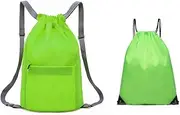 GYWHOOFT Drawstring Backpack Bag, 2 Pcs Large Capacity Drawstring Gym Bag, Waterproof Backpack with Bottom Compartment and Wide Drawstring, Small Bag Backpack with Inner Pocket, Outer Pocket