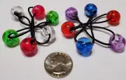 Purple blue big ball ELASTIC hair Scrunchie tie bead girl Ball Ponytail Holder