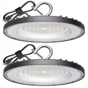 2 Pack UFO Led High Bay Light 200W, 30000lm, 4000K Led Shop Lights, AC100-277...