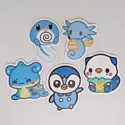 Pokemon Kawaii Chibi Waterproof Stickers The Water Park Pokemon Set (5 Stickers)