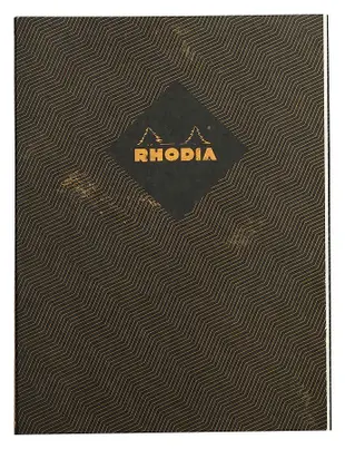 法國RHODIA Heritage 線裝 橫線筆記本/ L/ Chevrons Black/ Lined